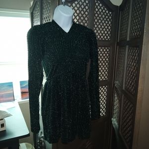 Charlotte Russe Glittery Long Sleeve Romper